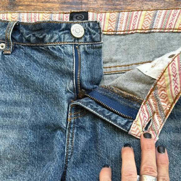 Ripcurl size 13 denim micro shorts beach brand cut offs distressed - Picture 4 of 9